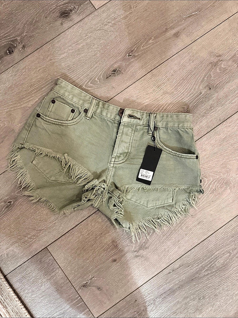 One Teaspoon Women's Denim Cutoff Shorts Size 24 NWT